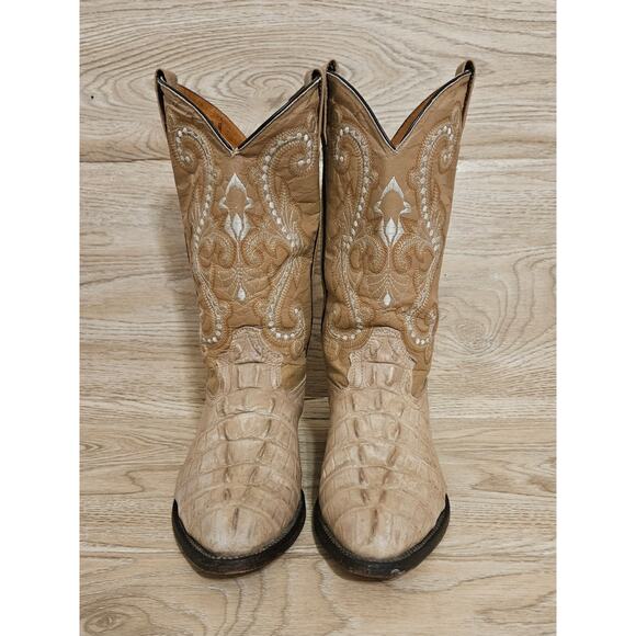 Men's Tan Western Boots - Picture 2 of 14